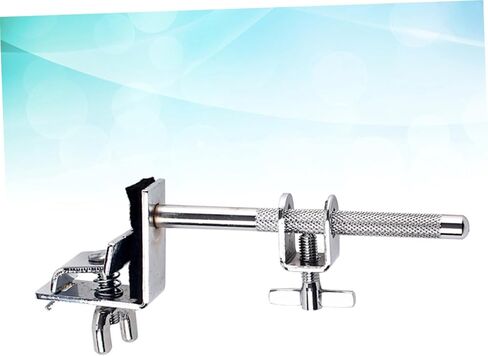 UPKOCH Metal Drum Cowbell Clamp with Holder Bracket for Bass Drum Easily Mounts for Optimal Positioning of Cowbell and Woodblock Silver in Saudi Arabia