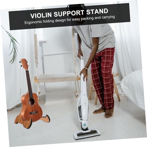 Sosoport Foldable Violin Stand Bracket for Display and Storage Lightweight and Durable Violin Holder for Home Studio Use Wear Resistant Design in Saudi Arabia