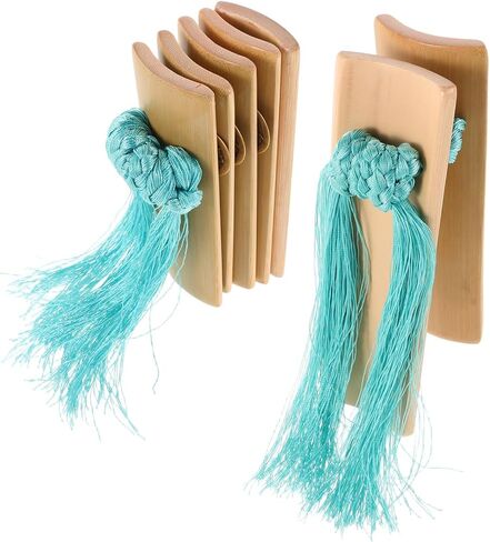 1set Bamboo Kuaiban Castanets Blue Tassel Traditional Chinese Percussion Instrument for Festivals Musical Performances Crosstalk Events Loud Crisp Sound Sturdy Design in Saudi Arabia