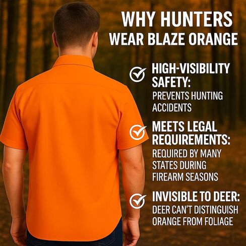 Men's Full Blaze Hunting Shirt Short Sleeves in Saudi Arabia