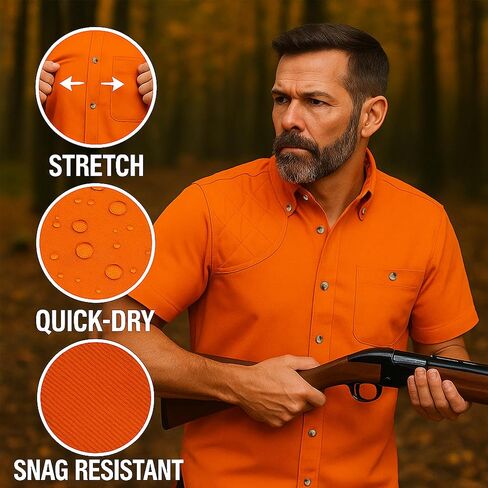 Men's Full Blaze Hunting Shirt Short Sleeves in Saudi Arabia
