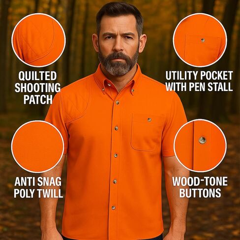 Men's Full Blaze Hunting Shirt Short Sleeves in Saudi Arabia