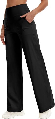 Liuetssory Women's Wide Leg Yoga Pants with Pockets High Waist Workout Pants Buttery Soft Lounge Pants Casual Gym Pilates in Saudi Arabia