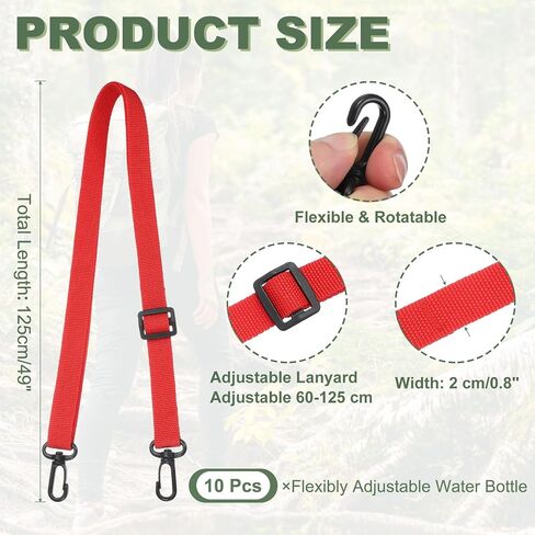 uxcell Water Bottle Holder Lanyard, Polypropylene Water Bottle Sling Straps Adjustable Water Bottles Holder in Saudi Arabia