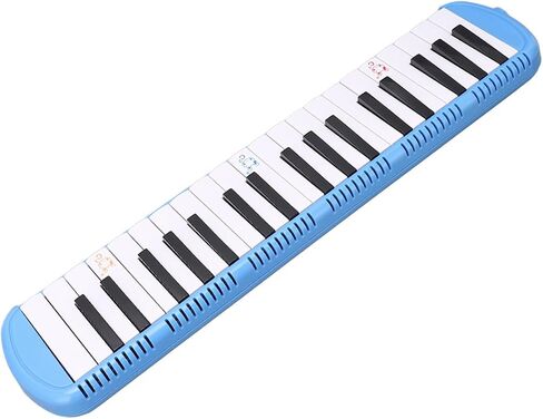 Beginner Melodica, 37 Key Wind Instrument Melodica Keyboard for Kids Adults Portable Keyboard with Ergonomic Design Stainless Steel Base Resin Body (Blue) in Saudi Arabia
