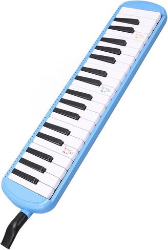Beginner Melodica, 37 Key Wind Instrument Melodica Keyboard for Kids Adults Portable Keyboard with Ergonomic Design Stainless Steel Base Resin Body (Blue) in Saudi Arabia