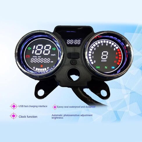 12V Dashboard Instrument Panel Gauge Clear Display Accurate Speed & Distance Readings For RC250 150Gato 250cc Motorcycle Dashboard in Saudi Arabia