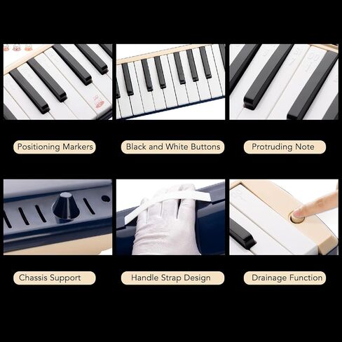37 Keys Melodica Keyboard, Portable Air Piano Instrument Melodica Instrument For Beginners With Mouthpiece Blowpipe Storage Bag Musical Instrument For Music Lover in Saudi Arabia