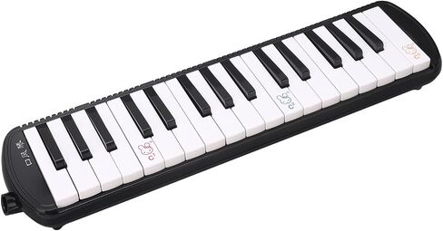 32 Key Melodica Musical Instrument, Protable Piano Style Melodica Musical Education Instrument, Wind Instrument for Beginners with Mouthpiece and Tube (Black) in Saudi Arabia