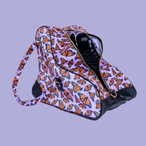 LENEXA Nylon Roller Skate Bag | Shoulder Strap and Handles | Reinforced Bottom Fits Quad Skates to Men's 12 in Saudi Arabia