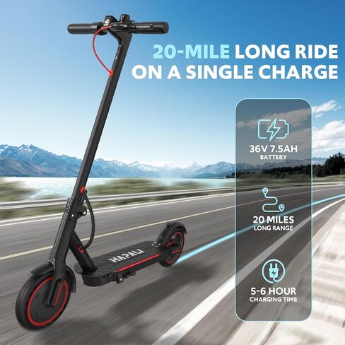 Electric Scooter Adults, Up to 19/23/25Miles & 19/21/22Mph, 8.5/10" Honeycomb Solid Tires, Front/Dual Suspension, Folding E-Scooter Built in Turn/Side Light in Saudi Arabia