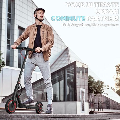 Electric Scooter Adults, Up to 19/23/25Miles & 19/21/22Mph, 8.5/10" Honeycomb Solid Tires, Front/Dual Suspension, Folding E-Scooter Built in Turn/Side Light in Saudi Arabia
