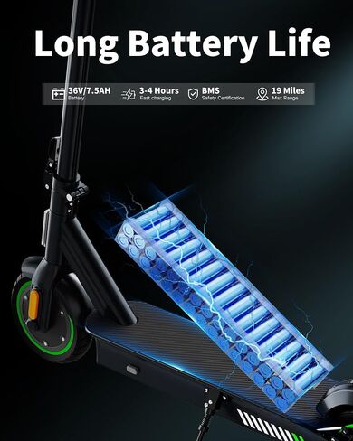 acer Electric Scooter for Adults, 500W Peak Motor, Max Speed 15.5MPH, 20-37 Miles Long Range, 8.5"/ 10'' Soild Tires, Double Brake System Folding E-Scooter Commuter in Saudi Arabia