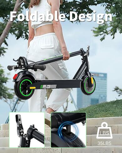acer Electric Scooter for Adults, 500W Peak Motor, Max Speed 15.5MPH, 20-37 Miles Long Range, 8.5"/ 10'' Soild Tires, Double Brake System Folding E-Scooter Commuter in Saudi Arabia
