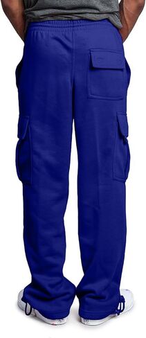 Cargo Sweatpants for Men Drawstring Mencomfy Cargo Pants Athletic Workout Uncuffed Sweatpants with Multi Pockets in Saudi Arabia