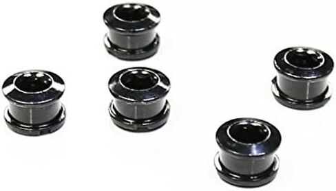 Single Bicycle Chainring Bolts - Titanium Silver Steel Set of 5 in Saudi Arabia