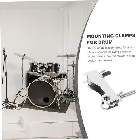 ibasenice Drum Music Instrument Part Cowbell Mounting Clamp Sturdy Mounting Clamp in Saudi Arabia