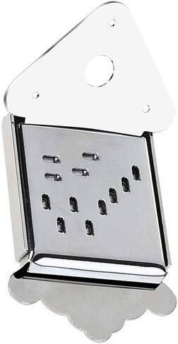 Mandolin Guitar Tailpiece with Cover and Screws Instrument Replacement Accessory for Mandolin Guitar Part Replacement (Silver) in Kuwait