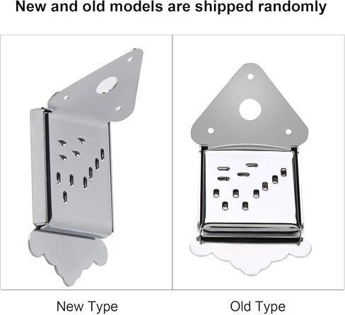 Mandolin Guitar Tailpiece with Cover and Screws Instrument Replacement Accessory for Mandolin Guitar Part Replacement (Silver) in Kuwait