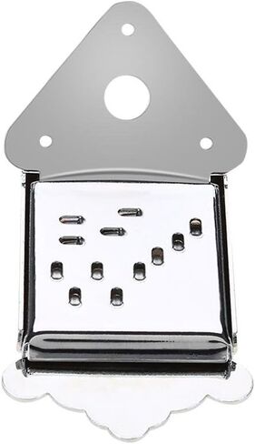 Mandolin Guitar Tailpiece with Cover and Screws Instrument Replacement Accessory for Mandolin Guitar Part Replacement (Silver) in Kuwait