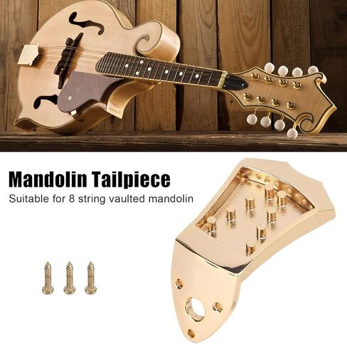Mandolin Tailpiece, Metal Bridge Replacement, Musical Instruments Accessories, for instrument repair, instrument customization, musician use in Kuwait