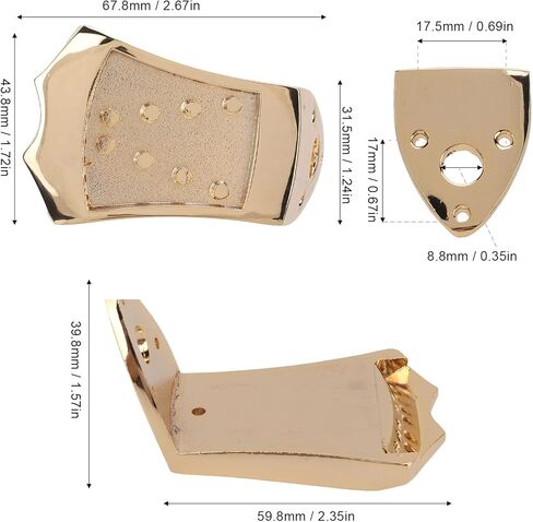Mandolin Tailpiece, Metal Bridge Replacement, Musical Instruments Accessories, for instrument repair, instrument customization, musician use in Kuwait