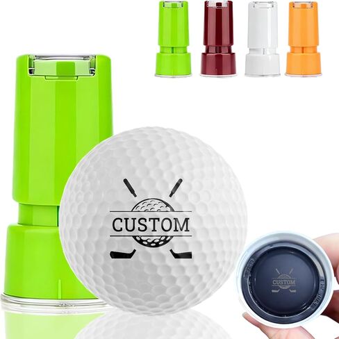 Personalized Golf Ball Stamp with Metal Case, Custom Golf Ball Stamper for Monogram & Logo, Large Color Print Area Golf Ball Marker Stamp, Golf Gifts for Men, Dad, Father's Day, Christmas, Birthday in Saudi Arabia