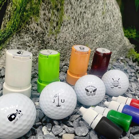 Personalized Golf Ball Stamp with Metal Case, Custom Golf Ball Stamper for Monogram & Logo, Large Color Print Area Golf Ball Marker Stamp, Golf Gifts for Men, Dad, Father's Day, Christmas, Birthday in Saudi Arabia