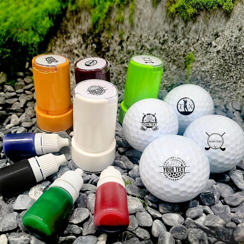 Personalized Golf Ball Stamp with Metal Case, Custom Golf Ball Stamper for Monogram & Logo, Large Color Print Area Golf Ball Marker Stamp, Golf Gifts for Men, Dad, Father's Day, Christmas, Birthday in Saudi Arabia
