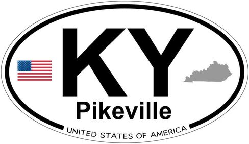 Pikeville, Kentucky Oval Sticker in Saudi Arabia