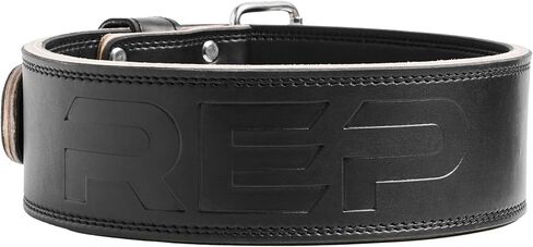REP Leather Lined Weightlifting Belt, 10mm Powerlifting Support Belt for Squats, Deadlifts, Gym Training, IPF Compliant, Adjustable Buckle, Back Brace for Men and Women in Kuwait