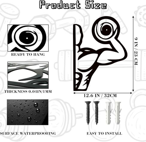 Zckjnoi Gym Wall Decor Man - لافتات وملصقات رياضية تحفيزية لصالة الألعاب الرياضية المنزلية - لوحة فنية جدارية ملهمة لصالة الألعاب الرياضية لغرفة التمرين - شارات جدارية تحفيزية لمساحة اللياقة البدنية (رجال) in Kuwait