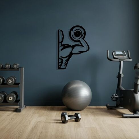 Zckjnoi Gym Wall Decor Man - لافتات وملصقات رياضية تحفيزية لصالة الألعاب الرياضية المنزلية - لوحة فنية جدارية ملهمة لصالة الألعاب الرياضية لغرفة التمرين - شارات جدارية تحفيزية لمساحة اللياقة البدنية (رجال) in Kuwait