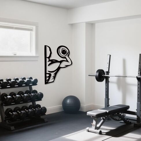 Zckjnoi Gym Wall Decor Man - لافتات وملصقات رياضية تحفيزية لصالة الألعاب الرياضية المنزلية - لوحة فنية جدارية ملهمة لصالة الألعاب الرياضية لغرفة التمرين - شارات جدارية تحفيزية لمساحة اللياقة البدنية (رجال) in Kuwait
