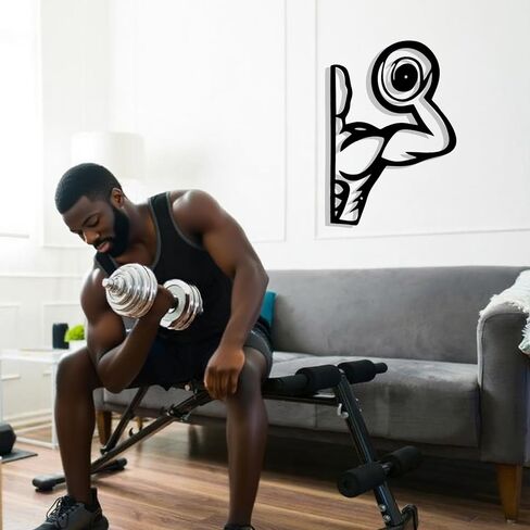 Zckjnoi Gym Wall Decor Man - لافتات وملصقات رياضية تحفيزية لصالة الألعاب الرياضية المنزلية - لوحة فنية جدارية ملهمة لصالة الألعاب الرياضية لغرفة التمرين - شارات جدارية تحفيزية لمساحة اللياقة البدنية (رجال) in Kuwait