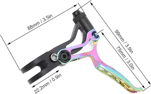 Srliya 2 قطعة رافعة الفرامل الخامس الفرامل المقود العالمي سبائك الألومنيوم الفرامل مقبض للطي 22.2 مللي متر المبهر in Kuwait
