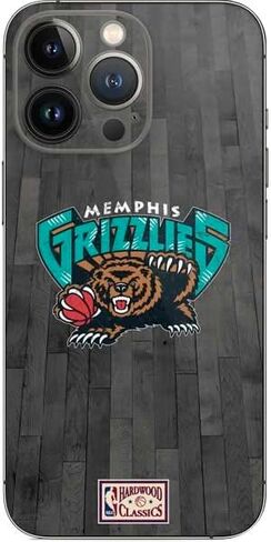 Skinit Decal Phone Skin Compatible with iPhone 15 Pro - Officially Licensed NBA Memphis Grizzlies Hardwood Classics Design in Saudi Arabia