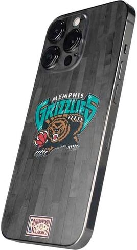 Skinit Decal Phone Skin Compatible with iPhone 15 Pro - Officially Licensed NBA Memphis Grizzlies Hardwood Classics Design in Saudi Arabia