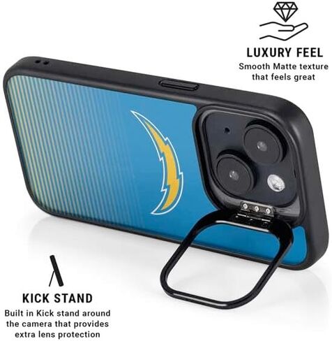 Skinit Kickstand Phone Case Compatible with iPhone 14 - Officially Licensed NFL Los Angeles Chargers - Alternate Distressed Design in Saudi Arabia