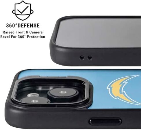 Skinit Kickstand Phone Case Compatible with iPhone 14 - Officially Licensed NFL Los Angeles Chargers - Alternate Distressed Design in Saudi Arabia