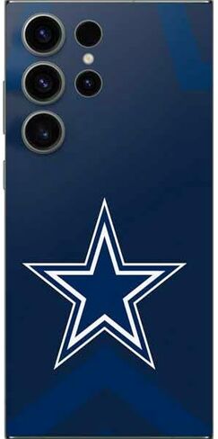 ملصق هاتف Skinit متوافق مع هاتف Galaxy S25 Ultra - تصميم أسود وأبيض مرخص رسميًا من NFL Dallas Cowboys in Saudi Arabia