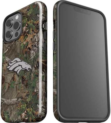 Skinit Impact Phone Case Compatible with iPhone 15 Pro Max - Officially Licensed NFL Denver Broncos Realtree Xtra Green Camo Design in Saudi Arabia