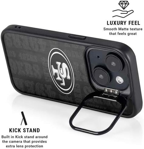Skinit Kickstand Phone Case Compatible with iPhone 14 - Officially Licensed NFL San Francisco 49ers Large Logo Design in Saudi Arabia