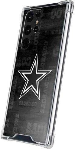 Skinit Clear Phone Case Compatible with Galaxy S23 Ultra - Officially Licensed NFL Dallas Cowboys Black & White Design in Saudi Arabia