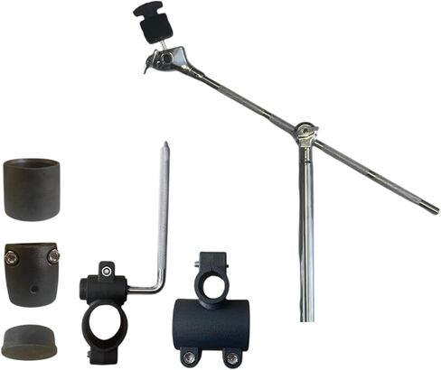 Cymbal Stand Extension Arm for Percussion Equipment, Metal Holder with Knurled Rod and Clamp, Adjustable for Electronic Drum Kit in Saudi Arabia