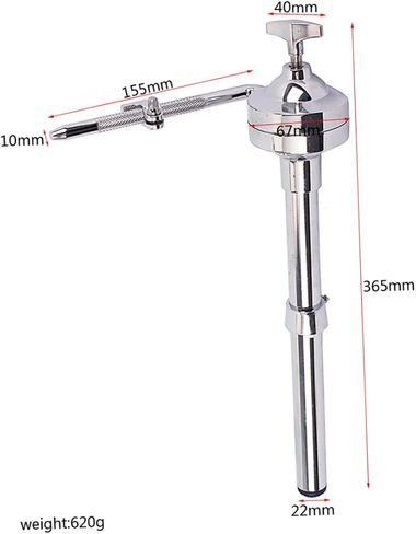 HANABASS Adjustable Gyro Head Cymbal Boom Arm Holder for Drum Set Kit Parts Accessories Easy to Rotate and Secure in Saudi Arabia