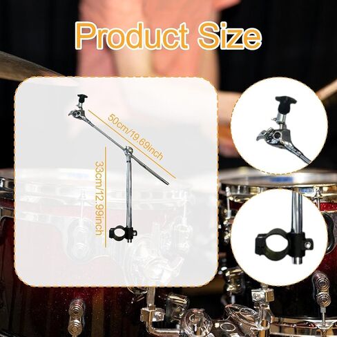 Cymbal Boom Arm Extension Adjustable Height and Angle Rod Universal Ball Hardware for Electronic Drum Set Accessory in Saudi Arabia