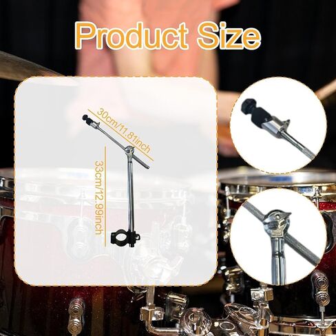 Cymbal Boom Arm Stand Attachment for Electric Drums - Adjustable Metal Extension Arm with Mounting Hardware - Easy Installation Rod Bracket in Saudi Arabia