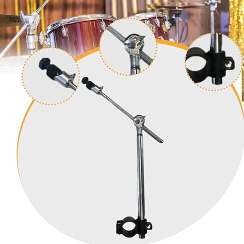 Cymbal Boom Arm Stand Attachment for Electric Drums - Adjustable Metal Extension Arm with Mounting Hardware - Easy Installation Rod Bracket in Saudi Arabia