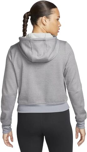 Nike Women's Therma Pullover Hoodie (US, Alpha, Small, Regular, Regular, Carbon Heather) in Saudi Arabia